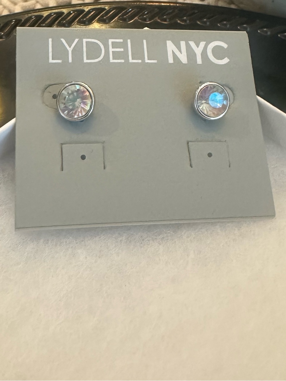 Lydell NYC Iridescent Crystal Stud Earrings NWT
